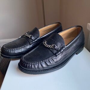 GH Bass Bass Weejun Loafer Snake Skin Print / Chain